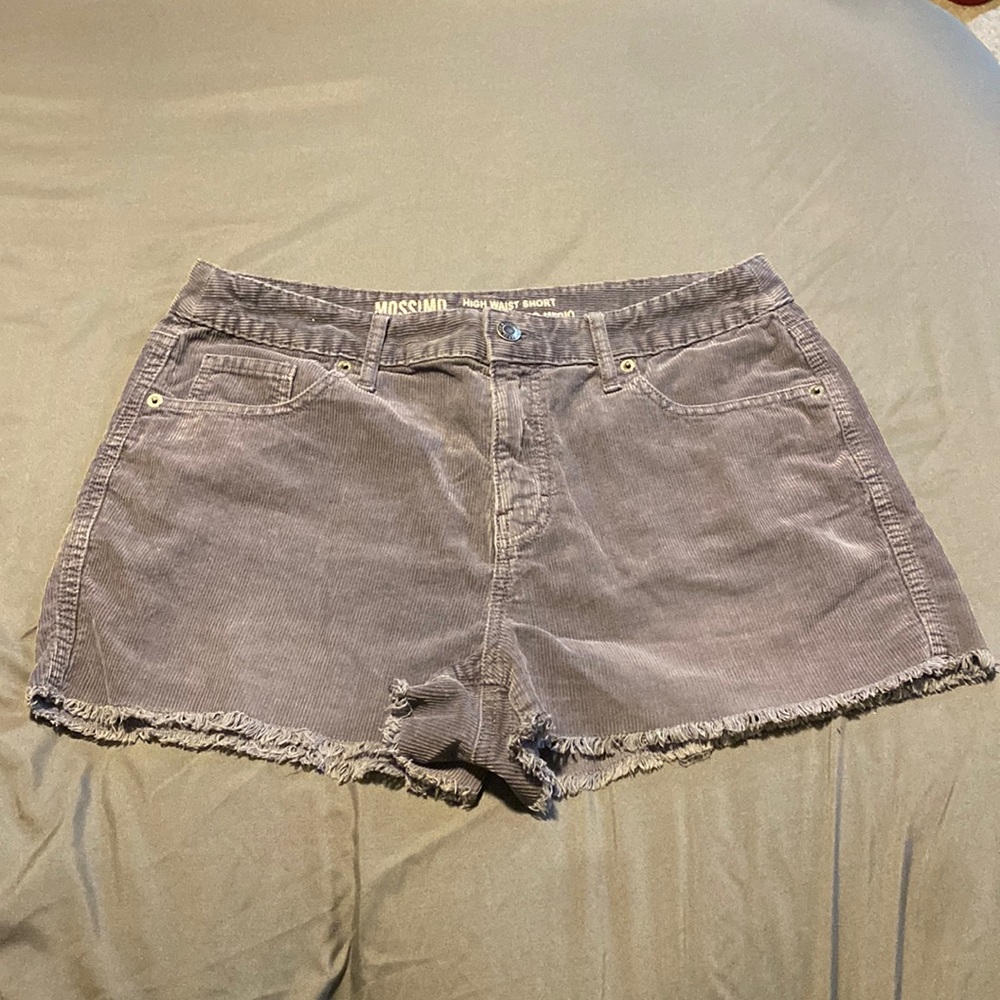Mossimo Suppy Co. grey high waist corduroy short, size 10